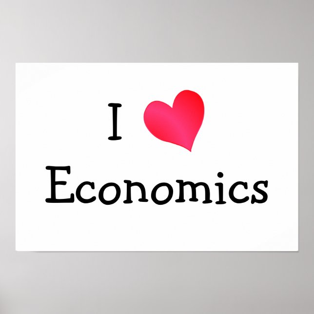 I Love Economics Poster (Front)