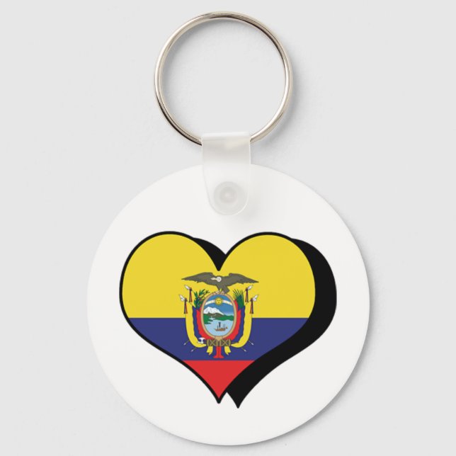 I Love Ecuador Keychain (Front)