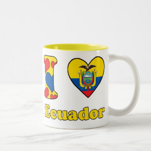 I love Ecuador Two-Tone Coffee Mug