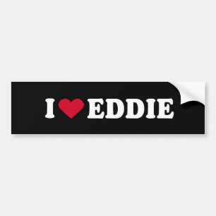 I LOVE EDDIE BUMPER STICKER