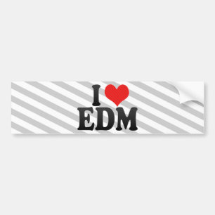 I Love EDM Bumper Sticker