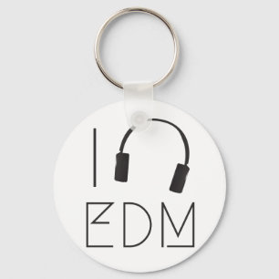 I love EDM Key Ring