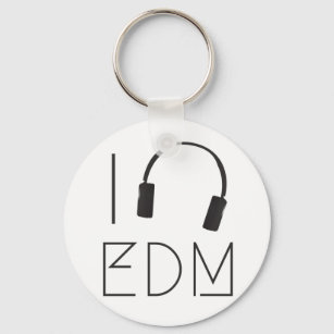 I love EDM Key Ring