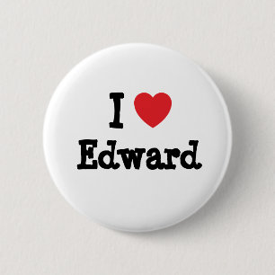I love Edward heart T-Shirt 6 Cm Round Badge