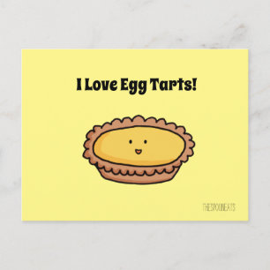 I love egg tarts postcard