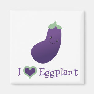 I love Eggplant Magnet