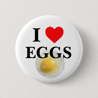 I Love Eggs 6 Cm Round Badge