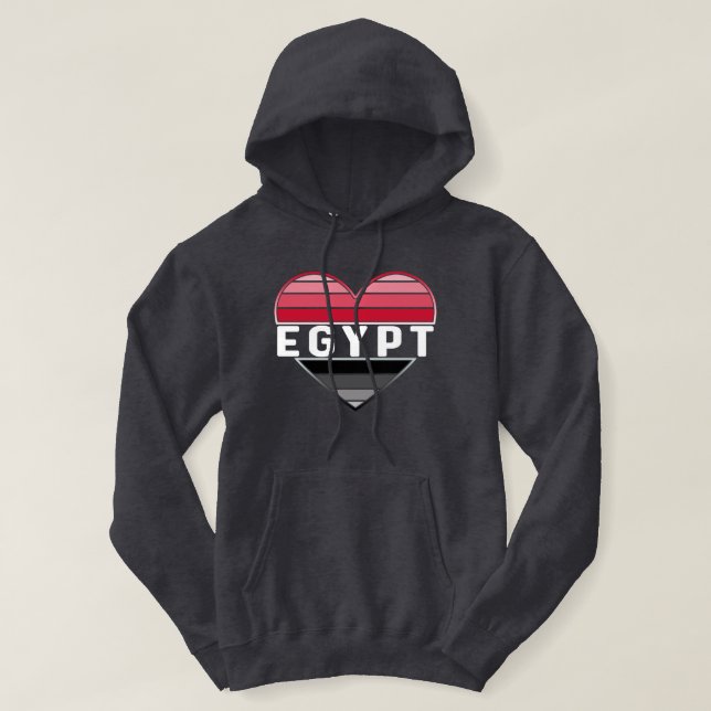 I Love Egypt, Egyptian Heart Hoodie (Design Front)