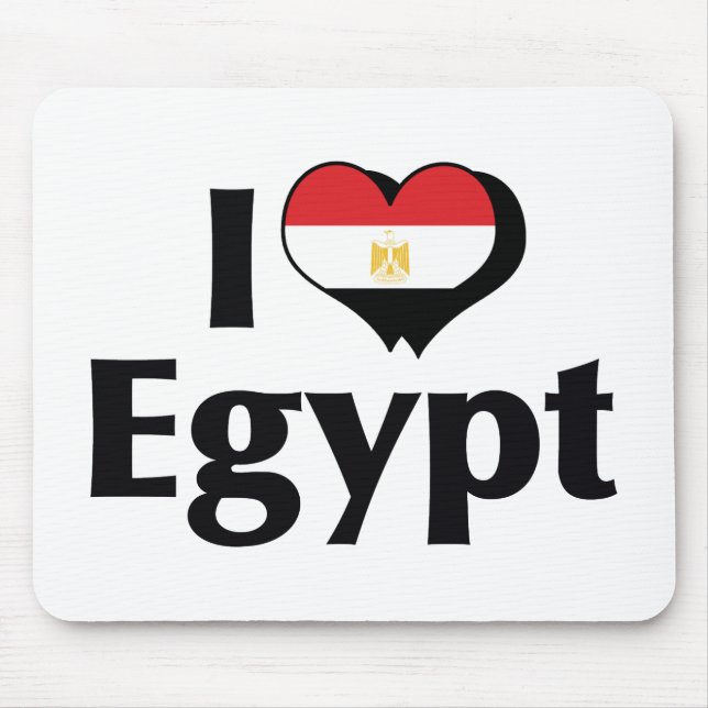 I Love Egypt Flag Mouse Pad (Front)