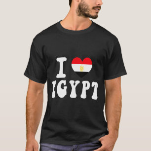 I Love Egypt Heart Flag Retro Travel Souvenir T-Shirt