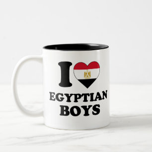 I love Egyptian Boys Two-Tone Coffee Mug