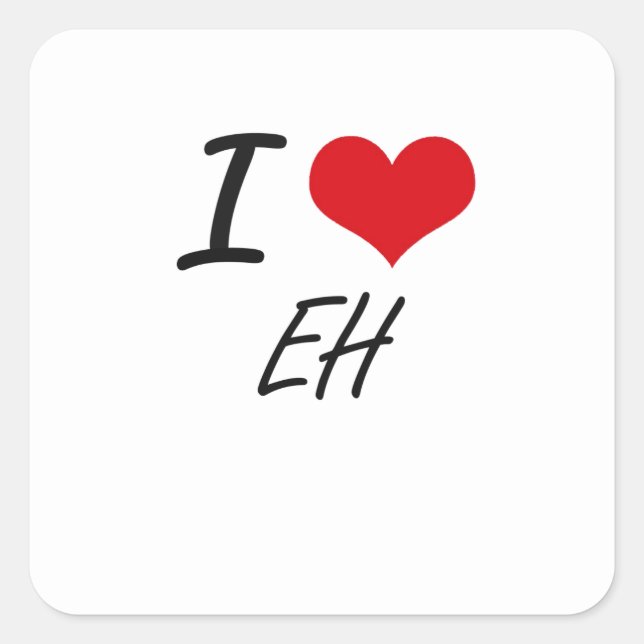 I love EH Square Sticker (Front)