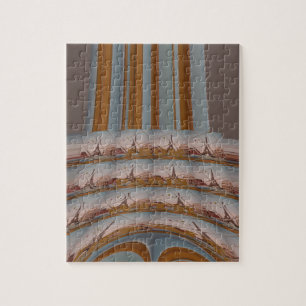 I Love Eiffel Tower  Paris With Love blue sky colo Jigsaw Puzzle