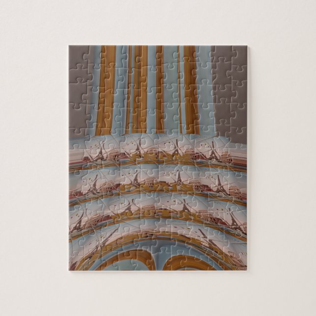 I Love Eiffel Tower  Paris With Love blue sky colo Jigsaw Puzzle (Vertical)