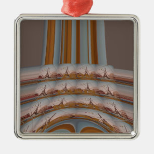 I Love Eiffel Tower  Paris With Love blue sky colo Metal Tree Decoration