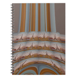 I Love Eiffel Tower Paris With Love blue sky colo Notebook