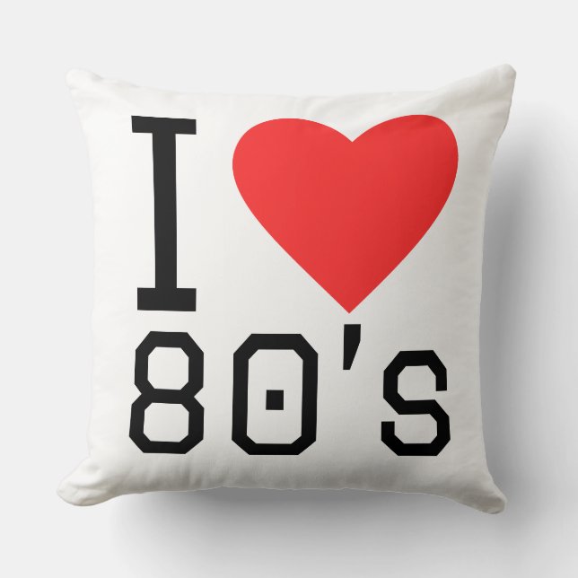 I love eighties cushion (Front)