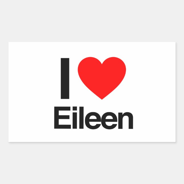 i love eileen rectangular sticker (Front)