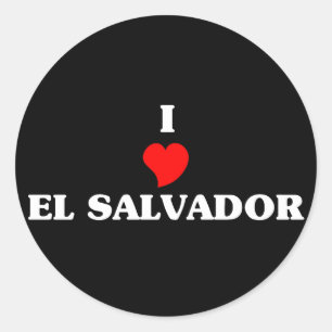 I Love El Salvador Classic Round Sticker