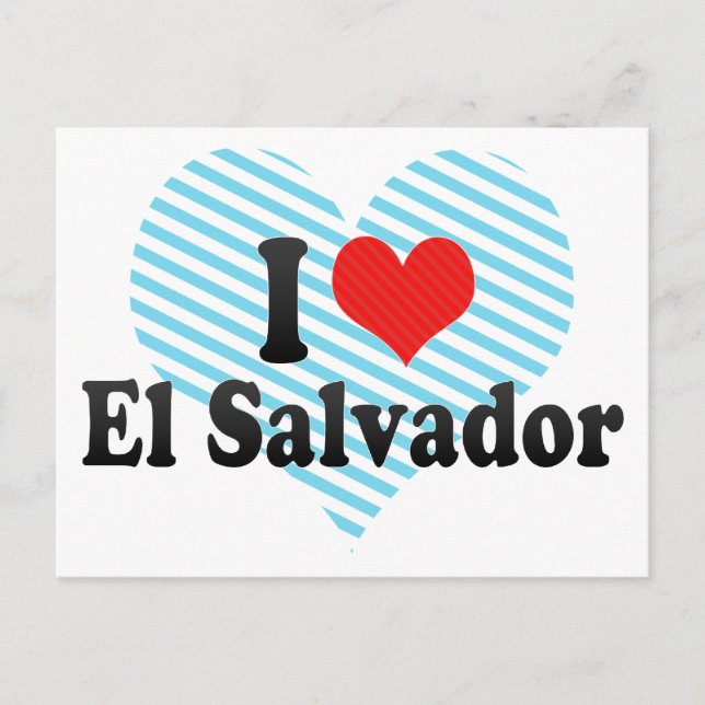 I Love El Salvador Postcard (Front)