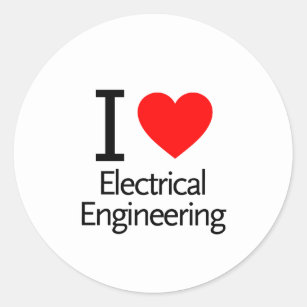 I Love Electrical Engineer Classic Round Sticker