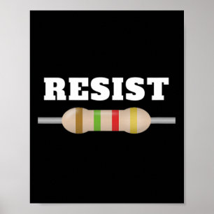 I Love Electricity Design Resist Resistor Symbol  Poster