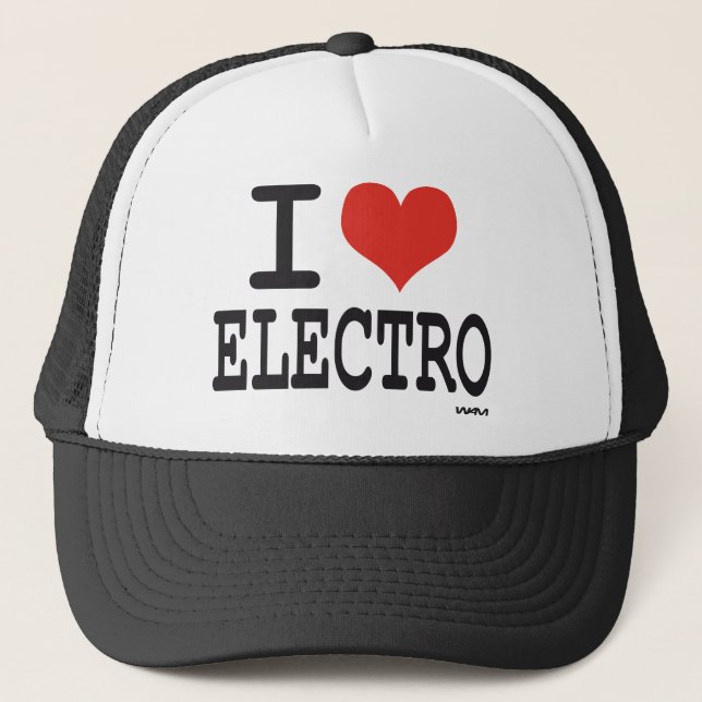 I love electro trucker hat (Front)