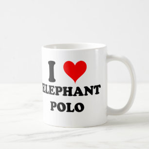 I Love Elephant Polo Coffee Mug
