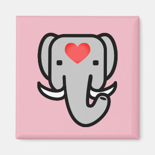 I Love Elephants Magnet