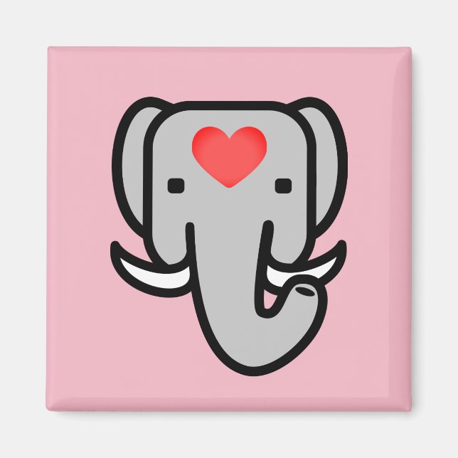 I Love Elephants Magnet (Front)