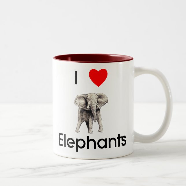 I love elephants Mug (Right)