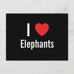 I love Elephants Postcard