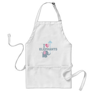 i love elephants standard apron