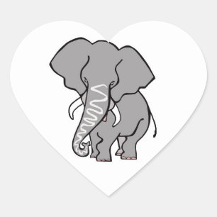 I love ELEPHANTS - Wildlife - Nature - Animal Heart Sticker