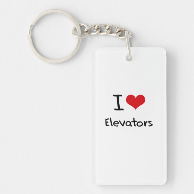I love Elevators Key Ring (Front)