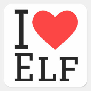 I love elf square sticker