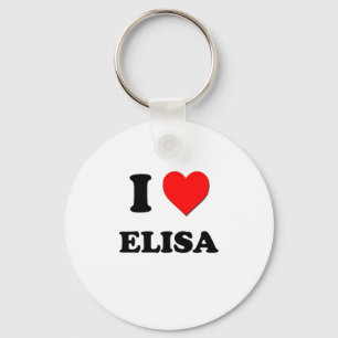 I Love Elisa Key Ring