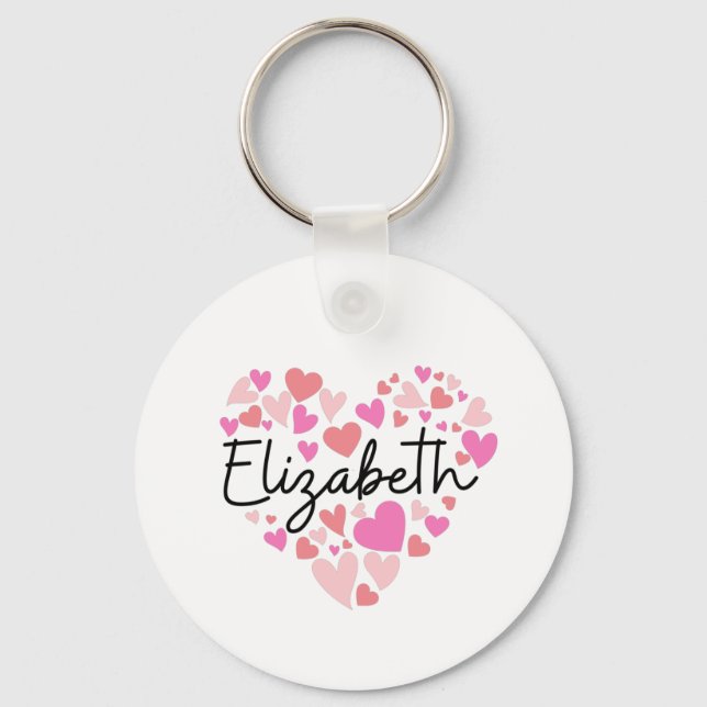 I love Elizabeth Key Ring (Front)
