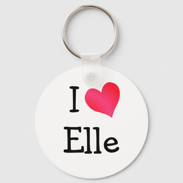 I Love Elle Key Ring (Front)