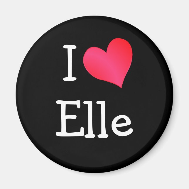 I Love Elle Magnet (Front)