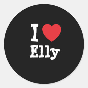 I love Elly heart T-Shirt Classic Round Sticker