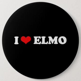 I LOVE ELMO 6 CM ROUND BADGE