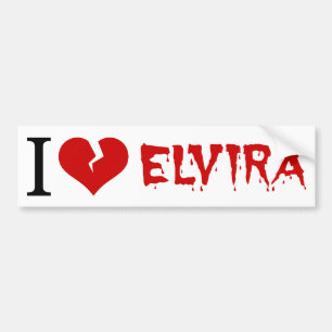 I Love Elvira Broken Heart Bumper Sticker