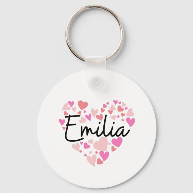 I love Emilia Key Ring (Front)