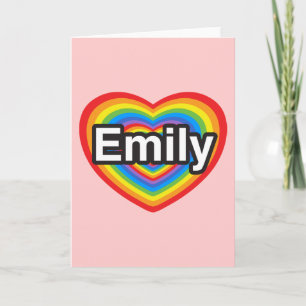 I love Emily. I love you Emily. Heart Card