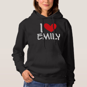 I Love Emily Name Personalized Girl Woman BFF Hoodie