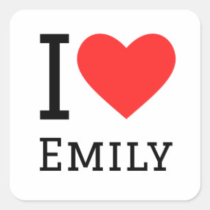 I love emily square sticker