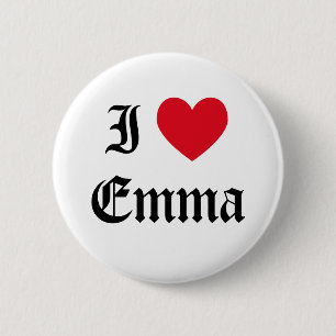 I Love Emma 6 Cm Round Badge