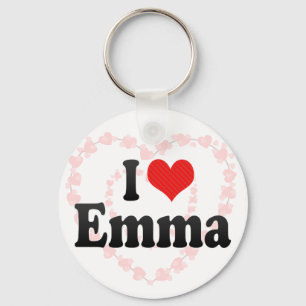 I Love Emma Key Ring