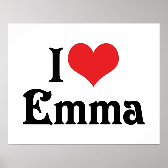 I Love Emma Poster (Front)